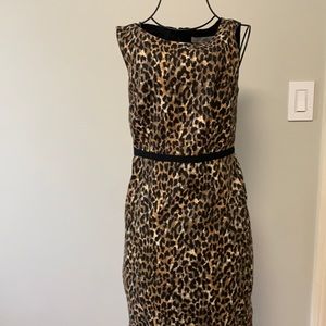 Leopard print work dress